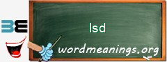 WordMeaning blackboard for lsd